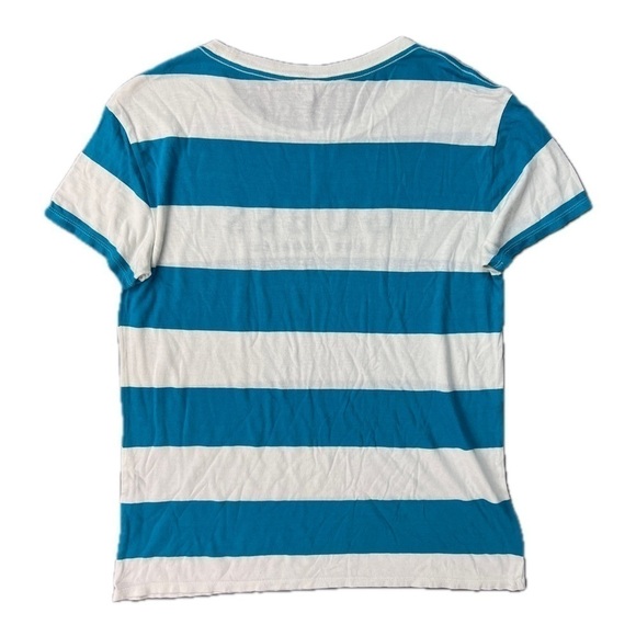 GUESS Striped Embroidered Logo Tee Shirt - Picture 2 of 5